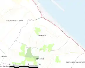 Poziția localității Valeyrac