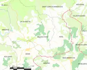 Poziția localității Aigues-Vives