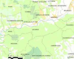 Poziția localității Les Aires