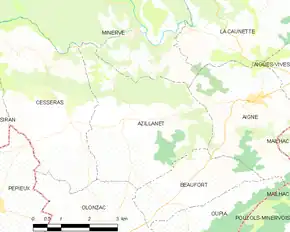 Poziția localității Azillanet
