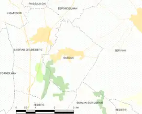 Poziția localității Bassan