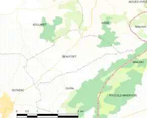 Poziția localității Beaufort