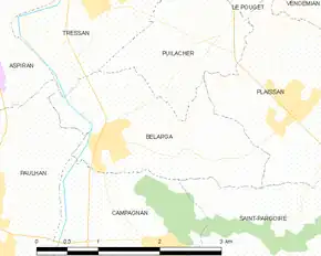Poziția localității Bélarga