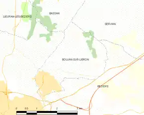 Poziția localității Boujan-sur-Libron