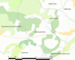 Poziția localității Buzignargues