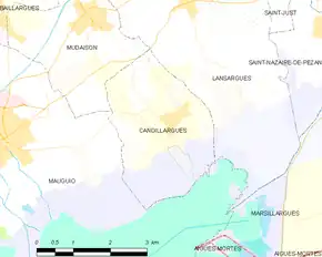 Poziția localității Candillargues