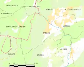 Poziția localității Cazilhac