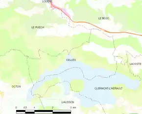 Poziția localității Celles