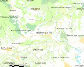 Poziția localității Cessenon-sur-Orb
