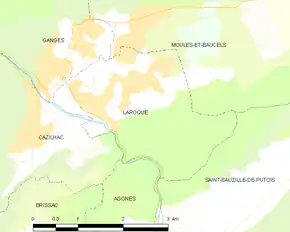 Poziția localității Laroque