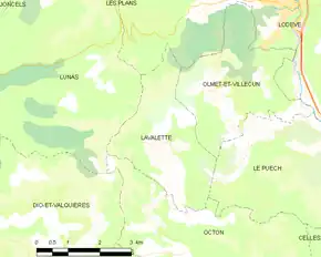 Poziția localității Lavalette