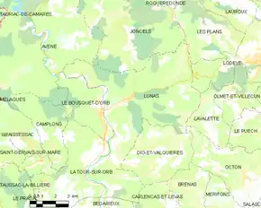 Poziția localității Lunas