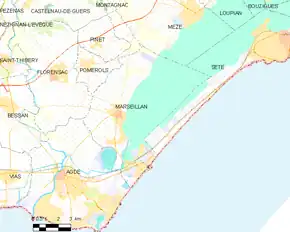 Poziția localității Marseillan