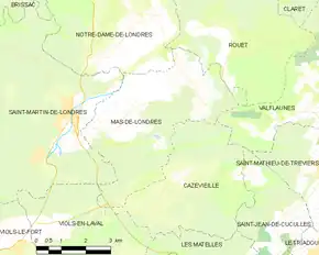 Poziția localității Mas-de-Londres