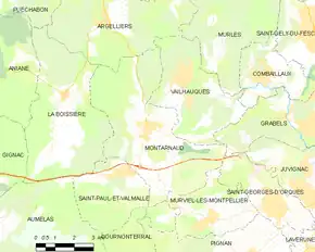 Poziția localității Montarnaud