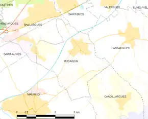 Poziția localității Mudaison