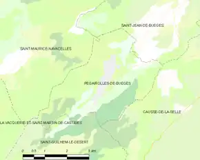 Poziția localității Pégairolles-de-Buèges