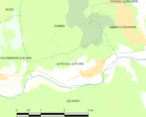 Poziția localității Le Poujol-sur-Orb