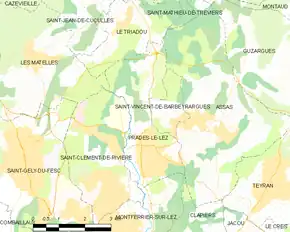 Poziția localității Prades-le-Lez