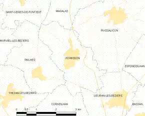Poziția localității Puimisson