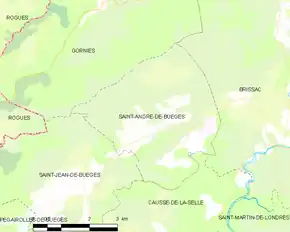 Poziția localității Saint-André-de-Buèges