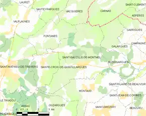 Poziția localității Saint-Bauzille-de-Montmel
