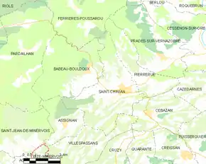 Poziția localității Saint-Chinian