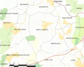 Poziția localității Saint-Christol