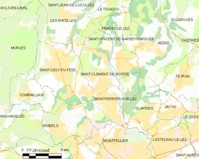 Poziția localității Saint-Clément-de-Rivière