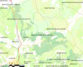 Poziția localității Saint-Étienne-de-Gourgas