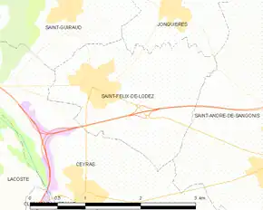 Poziția localității Saint-Félix-de-Lodez