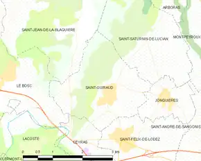 Poziția localității Saint-Guiraud
