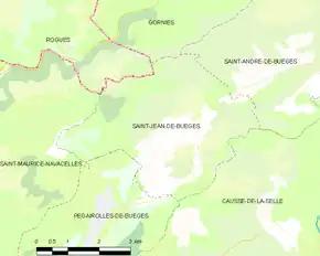 Poziția localității Saint-Jean-de-Buèges