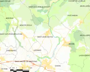 Poziția localității Saint-Jean-de-Fos