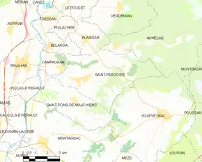 Poziția localității Saint-Pargoire