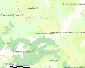 Poziția localității Saint-Pierre-de-la-Fage