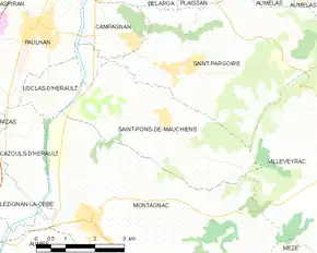 Poziția localității Saint-Pons-de-Mauchiens