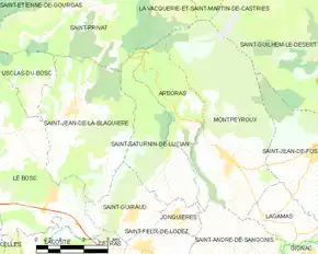 Poziția localității Saint-Saturnin-de-Lucian