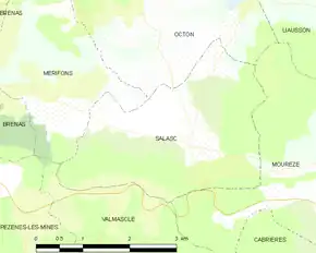 Poziția localității Salasc