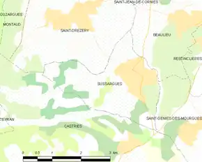 Poziția localității Sussargues