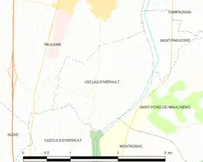 Poziția localității Usclas-d'Hérault