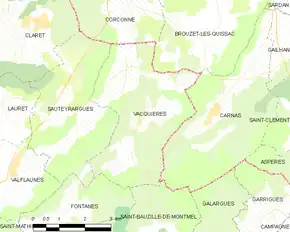 Poziția localității Vacquières