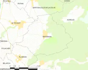 Poziția localității Vendémian