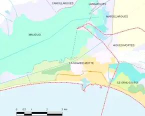 Poziția localității La Grande-Motte