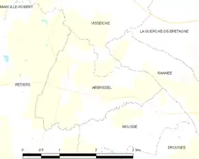 Poziția localității Arbrissel