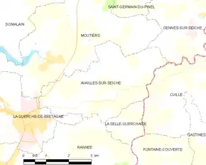 Poziția localității Availles-sur-Seiche