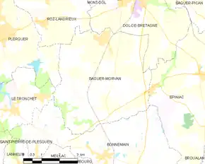 Poziția localității Baguer-Morvan
