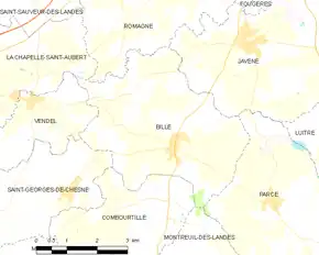Poziția localității Billé