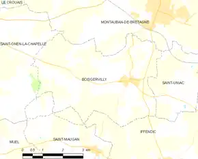 Poziția localității Boisgervilly