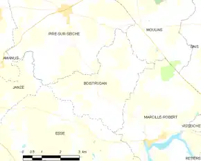 Poziția localității Boistrudan